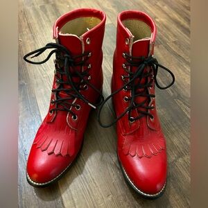 Vintage Justin Heritage Lacer Boots Women's 4D Reference